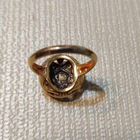 "Eastern Star" Beautiful and Detailed Vermeil Ring - Picture 8 of 8